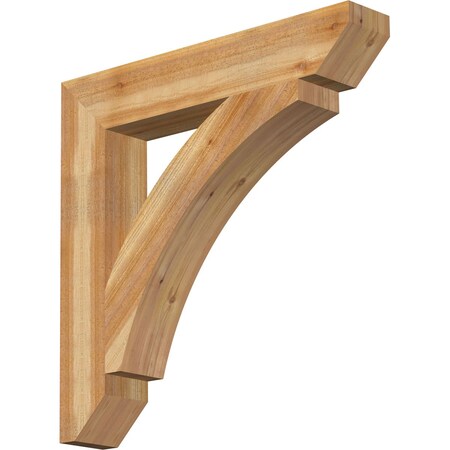 Ekena Millwork Thorton Slat Rough Sawn Bracket, Western Red Cedar, 6"W x 36"D x 36"H BKT06X36X36THR06RWR
